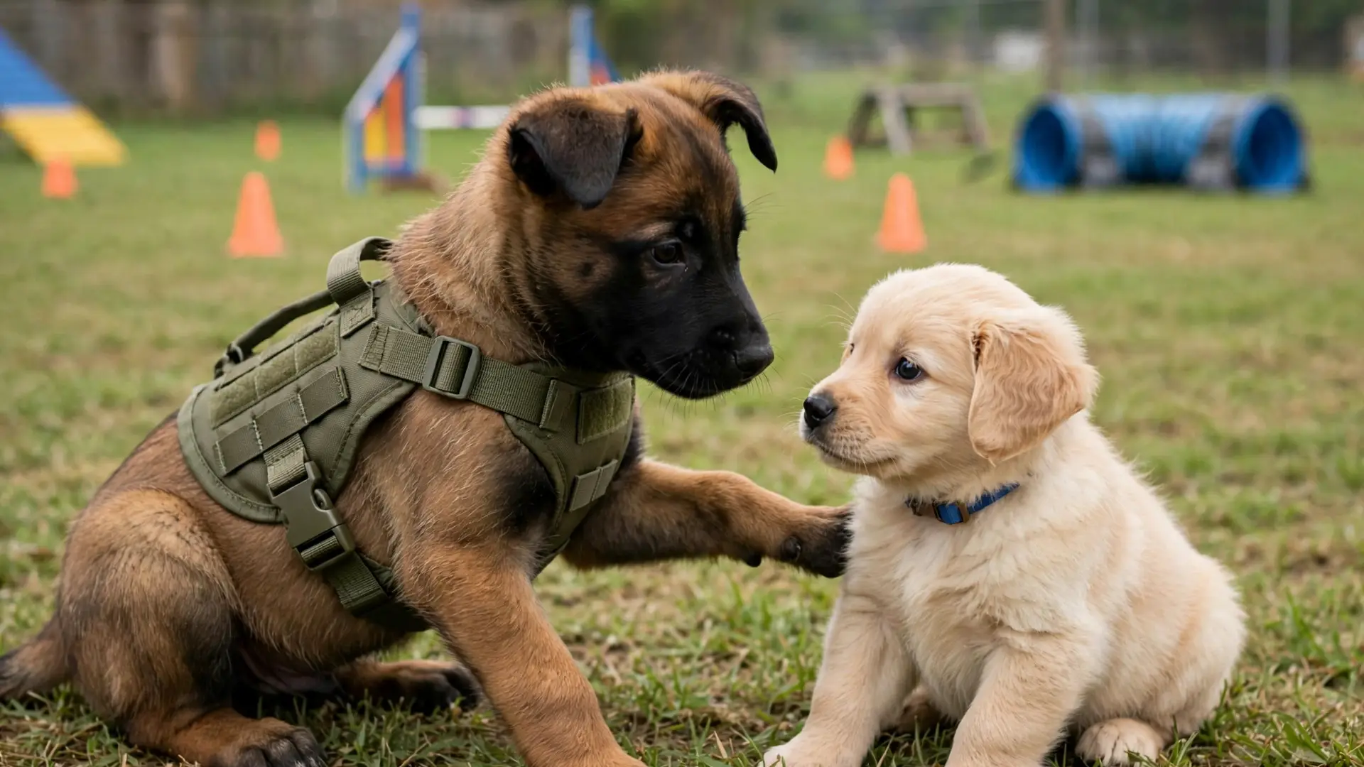 Mac Trains a New Puppy Recruit